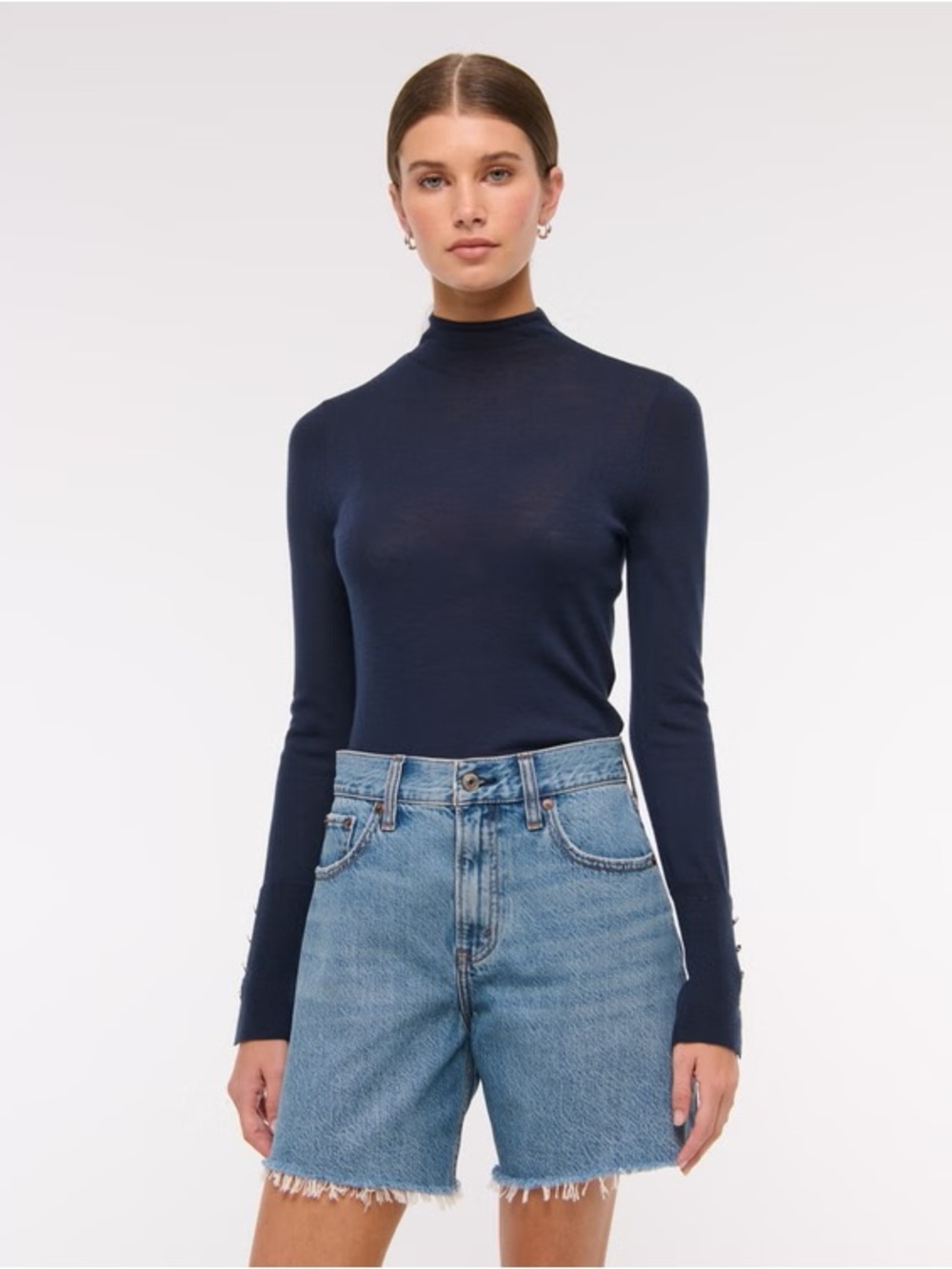 Abercrombie Curve Love High Rise Loose Short - Picture 2 of 12